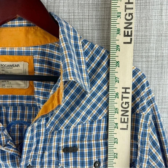 Rocawear Shirt Button Down Long Sleeve Mens Size XL embroidered 0405 - Picture 4 of 9